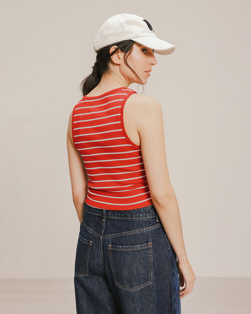 Tank Top Cropped Rayas